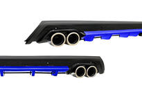 Універсальний задній дифузор DPT V-11 (ABS) (синій+чорний глянець) фото 1