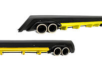 Універсальний задній дифузор DPT V-14 (ABS) (жовтий+чорний глянець) фото 1