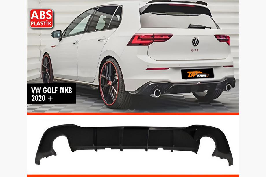 Volkswagen Golf 8 2019- рр. Задній дифузор DPT V-1(чорний глянець) Фото 1