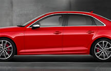 Audi A4 B8 2007-2015 рр. Бокові пороги DPT V-2 (чорний глянець) фото 1