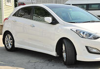 Hyundai I-30 2012-2017 рр. Бокові пороги DPT (чорний глянець) фото 1