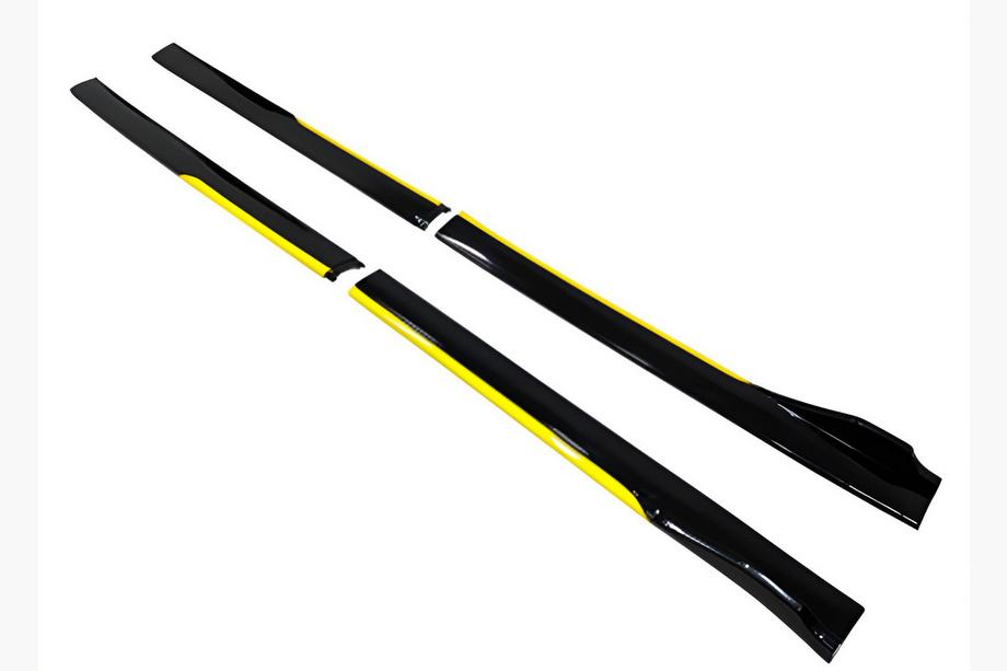 Універсальні накладки на бокові пороги Niken Yellow (ABS) (4шт) Image