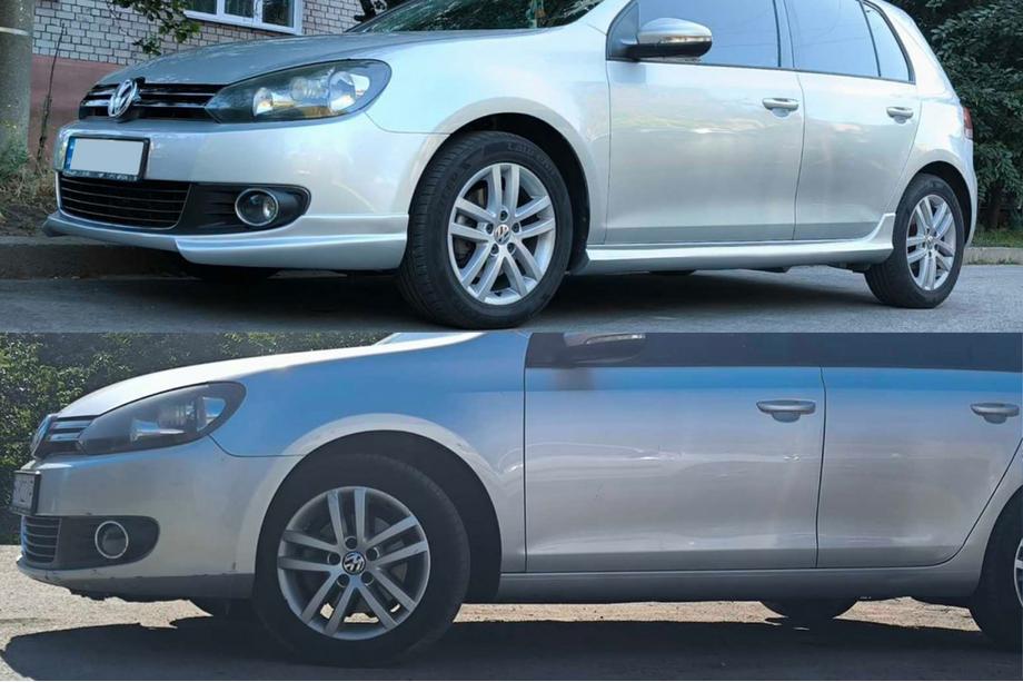 Volkswagen Golf 6 2008-2014 рр. Бокові пороги DPT V-1 (HB, під фарбування) Фото 10