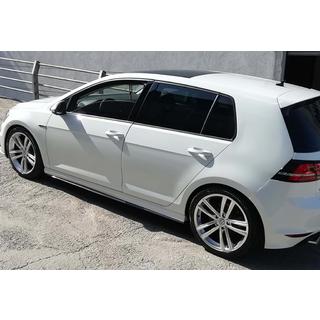 Бокові пороги DPT V-2 (чорний глянець) Volkswagen Golf 7/E-Golf 2012-2020 рр. фото 4