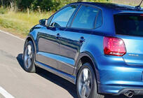 Volkswagen Polo 2010-2017 рр. Бокові пороги DPT V-3 (чорний глянець) фото 4