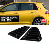 Volkswagen Golf 7/E-Golf 2012-2020 рр. Накладки на задні вікна DPT V-1 (чорний глянець, 2шт) фото 1