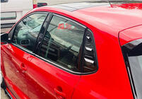 Volkswagen Polo 2017- рр. Накладки на задні вікна DPT (чорний глянець, 2шт) фото 1