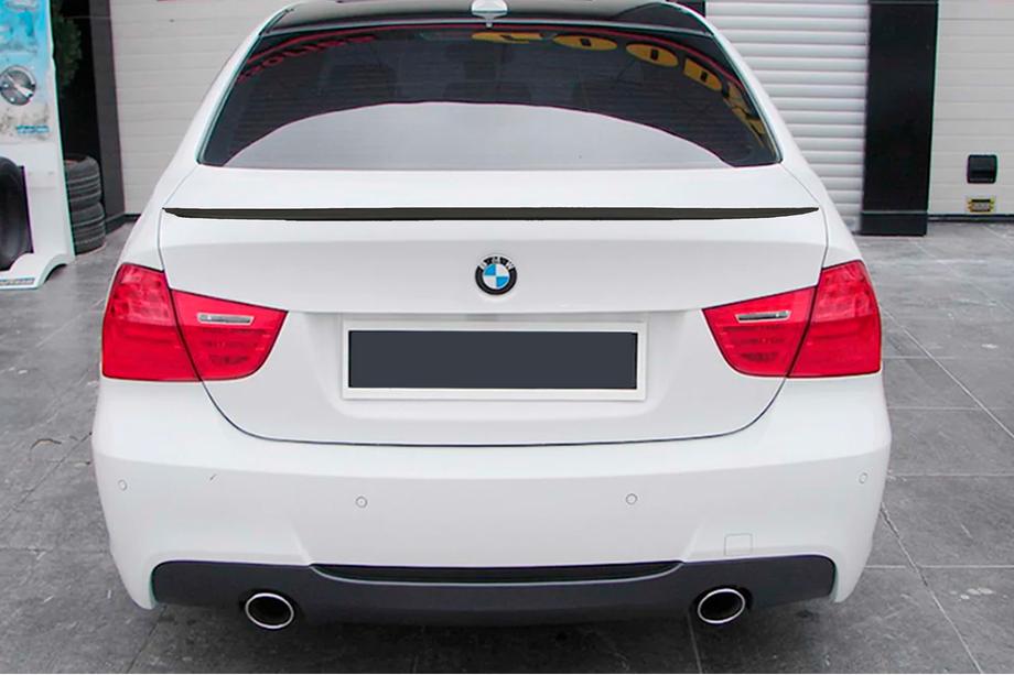 BMW 3 серія E90/E91 2005-2011 рр. Спойлер M3-Style (для E90, чорний глянець) Фото 1