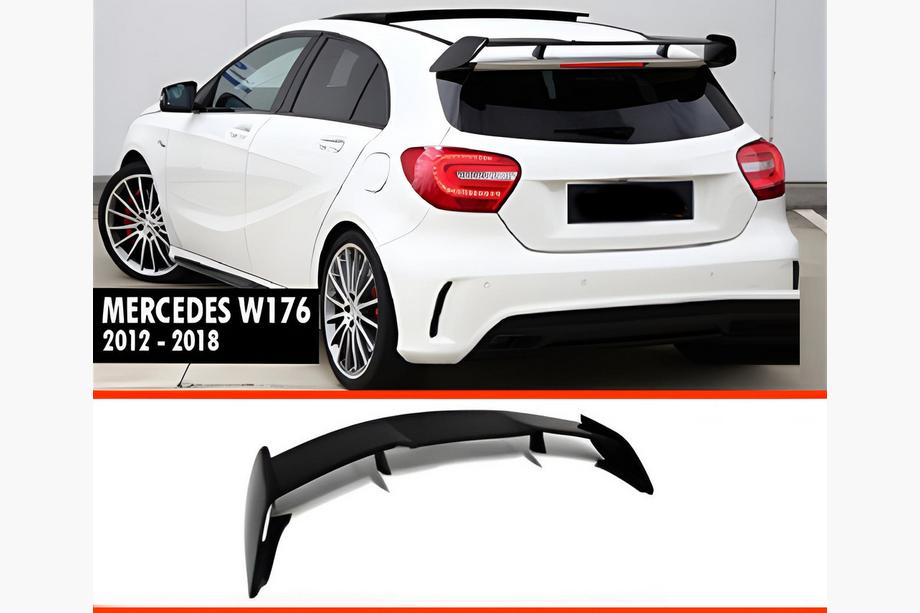 Mercedes A-class W176 2012-2018 рр. Спойлер DPT V-2 (чорний глянець) Image