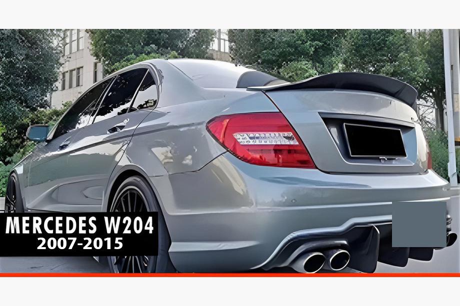 Mercedes C-class W204 2007-2015 рр. Спойлер DPT V-2 (чорний глянець) Фото 1