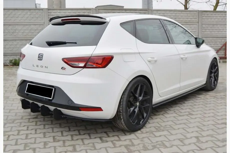 Seat Leon 2013-2020 рр. Спойлер DPT V-8 (чорний глянець) Фото 3