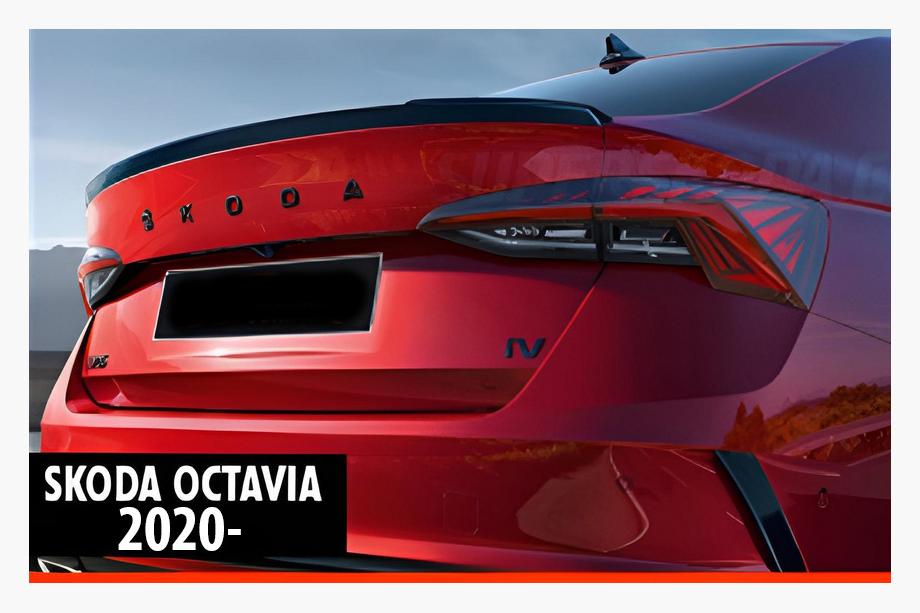 Skoda Octavia IV A8 2020- рр. Спойлер DPT V-1 (чорний глянець)