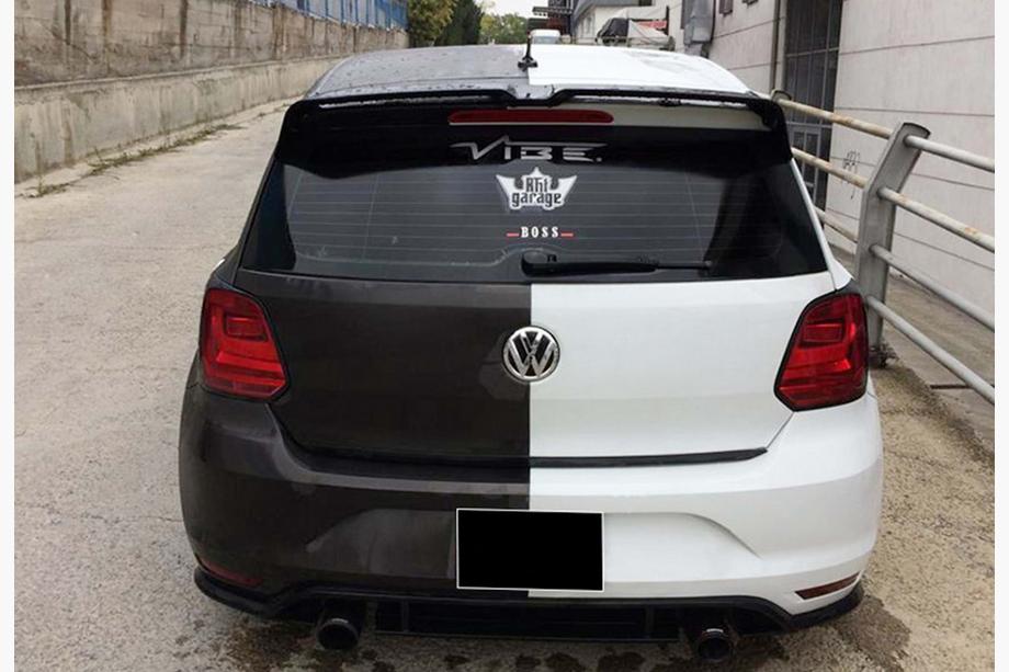 Volkswagen Polo 2010-2017 рр. Спойлер DPT V-3 (HB, чорний глянець) Фото 4