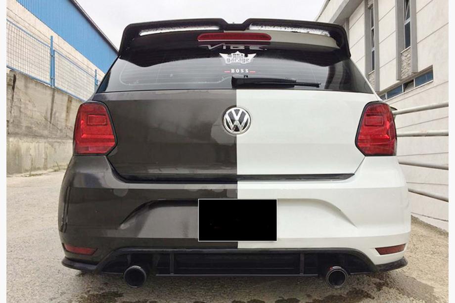 Volkswagen Polo 2010-2017 рр. Спойлер DPT V-3 (HB, чорний глянець) Фото 5