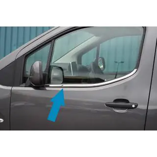 Окантовка вікон Omsa Line (2 шт, нерж.) Toyota Proace City 2016- рр. фото 1