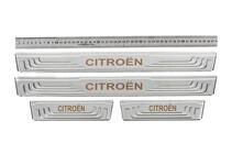 Citroen Універсальні накладки на пороги Citroen V-2 (4 шт., нерж) фото 1