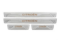 Citroen Універсальні накладки на пороги Citroen V-2 (4 шт., нерж) фото 2