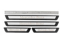 Mercedes Універсальні накладки на пороги Mercedes V-3 (4 шт., нерж) фото 1