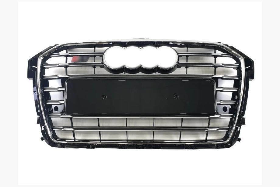 Audi A1 2010-2018 рр. Передня решітка S-style (2014-2018, чорназ хромом) Image
