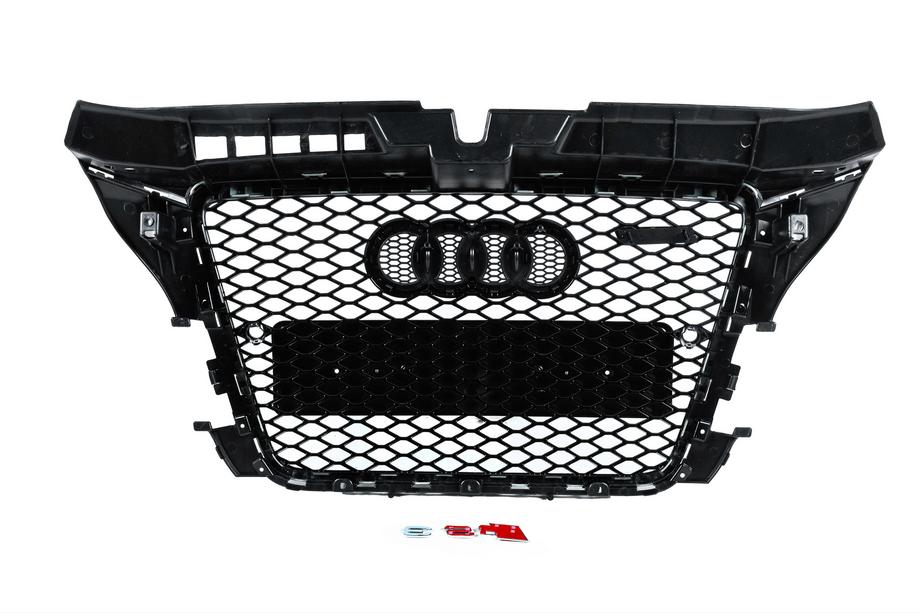 Audi A3 2003-2012 рр. Передня решітка RS-style (2008-2012, чорна з хромом) Фото 4