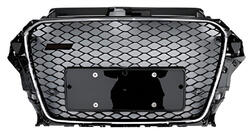 Audi A3 2012-2020 рр. Передня решітка RS-style (2012-2016, чорна з хромом) фото 1