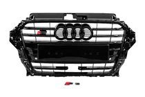 Audi A3 2012-2020 рр. Передня решітка S-style (2012-2016, чорна) фото 1