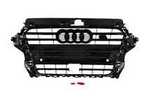 Audi A3 2012-2020 рр. Передня решітка S-style (2012-2016, чорна) фото 4