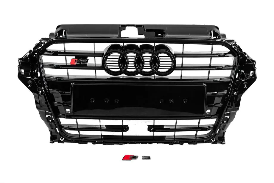 Audi A3 2012-2020 рр. Передня решітка S-style (2012-2016, чорна) Image