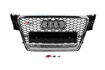 Audi A4 B8 2007-2015 рр. Передня решітка з написом Quattro RS-style (2007-2011, чорна) фото 1