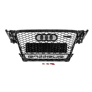 Передня решітка з написом Quattro RS-style (2007-2011, чорна) Audi A4 B8 2007-2015 рр. фото 4
