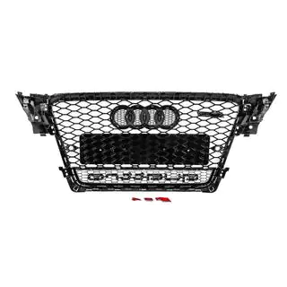 Передня решітка з написом Quattro RS-style (2007-2011, чорна) фото 4