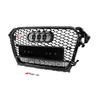 Передня чорна решітка RS-style з написом Quattro (2012-2015) фото 3