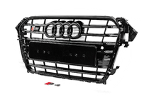 Audi A4 B8 2007-2015 рр. Передня чорна решітка S-style (2012-2015) фото 3