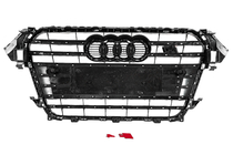Audi A4 B8 2007-2015 рр. Передня чорна решітка S-style (2012-2015) фото 4