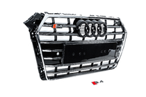 Audi A4 B9 2015-2024 рр. Передня решітка S-style (2015-2019, хром+чорна) фото 3