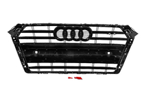Audi A4 B9 2015-2024 рр. Передня решітка S-style (2015-2019, хром+чорна) фото 4