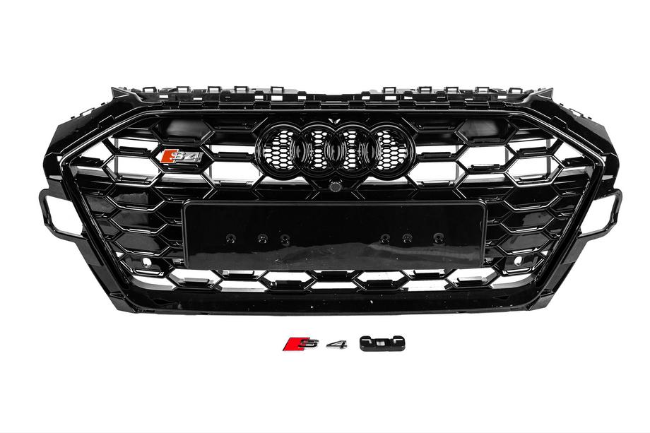 Audi A4 B9 2015-2024 рр. Передня решітка S-style (2019-2024, чорна) Image