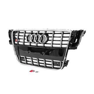 Передня решітка S-style (2007-2011, чорна з хромом) Audi A5 2007-2015 рр. фото 2