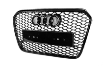 Audi A6 C7 2011-2017 рр. Передня чорна решітка RS-style (2011-2014) фото 6