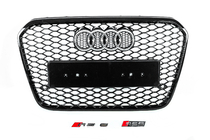 Audi A6 C7 2011-2017 рр. Передня чорна решітка RS-style (2011-2014) фото 1