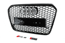 Audi A6 C7 2011-2017 рр. Передня чорна решітка RS-style (2011-2014) фото 3