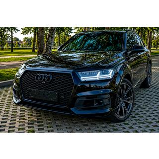 Передня решітка RS-style (2015-2019, чорна) Audi Q7 2015-2026 рр. фото 4