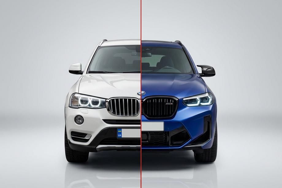 BMW X3 F25 2011-2018 рр. Комплект рестайлінгу в X3M F97 2024 р.