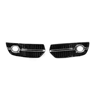 Решітки протитуманних фар RS-Style (2008-2012, 2 шт, чорний з хромом) Audi Q5 2008-2017 рр. фото 1