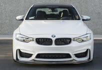 BMW 4 серія F32/F33/F36 2012-2020 рр. Накладка на передній бампер DPT Lip V-2 (Для M4, чорний глянець) фото 1