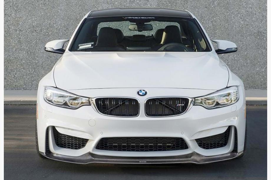 BMW 4 серія F32/F33/F36 2012-2020 рр. Накладка на передній бампер DPT Lip V-2 (Для M4, чорний глянець) Image