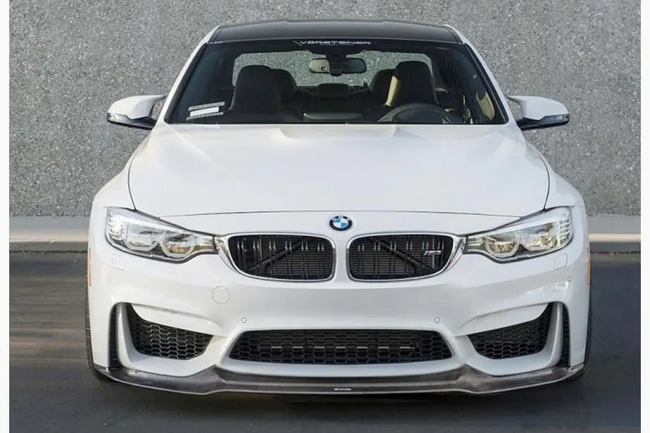 BMW 4 серія F32/F33/F36 2012-2020 рр. Накладка на передній бампер DPT Lip V-2 (Для M4, чорний глянець)