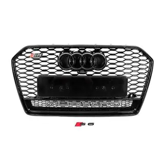 Передня чорна решітка RS-style з написом Quattro (2014-2017) фото 1