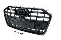 Audi A6 C8 2018- рр. Передня решітка S-style (чорна) фото 2