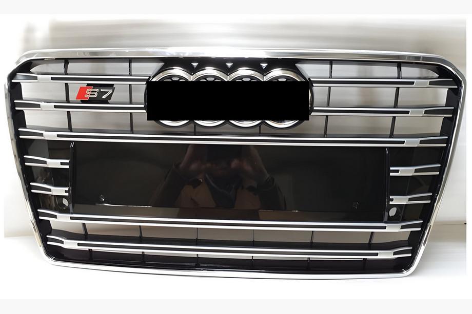 Audi A7 2010-2018 рр. Передня решітка S-Style (2015-2018, чорна з хромом) Фото 1